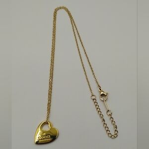 Gucci Gold Heart Charm Necklace